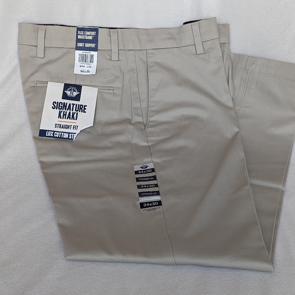 DOCKERS | Men's Straight Fit Signature Khaki Pants Lux Cotton Stretch - Picture 3 of 9